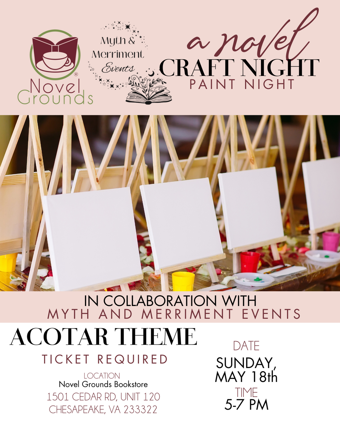 Craft Night- May- ACOTAR Paint Night