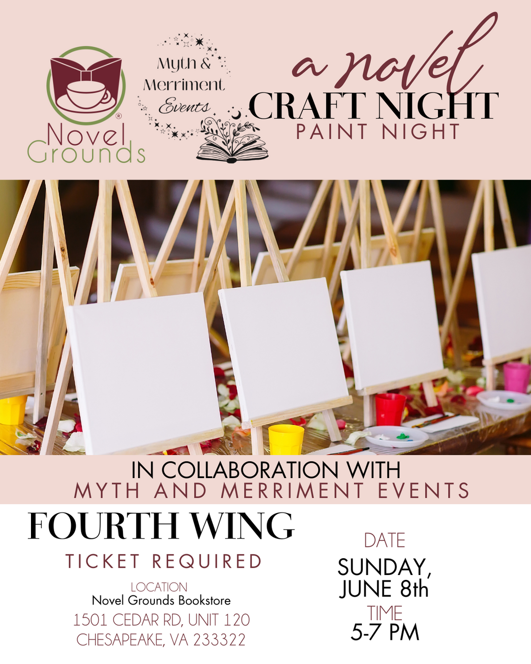 Craft Night- June- Fourth Wing Paint Night