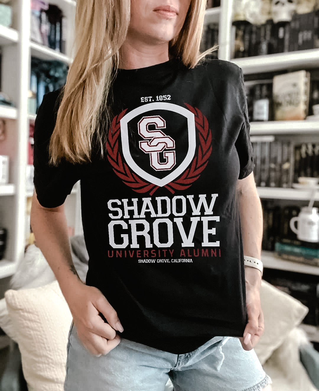 Tate James - Shadow Grove University Unisex T-Shirt - Novel Grounds