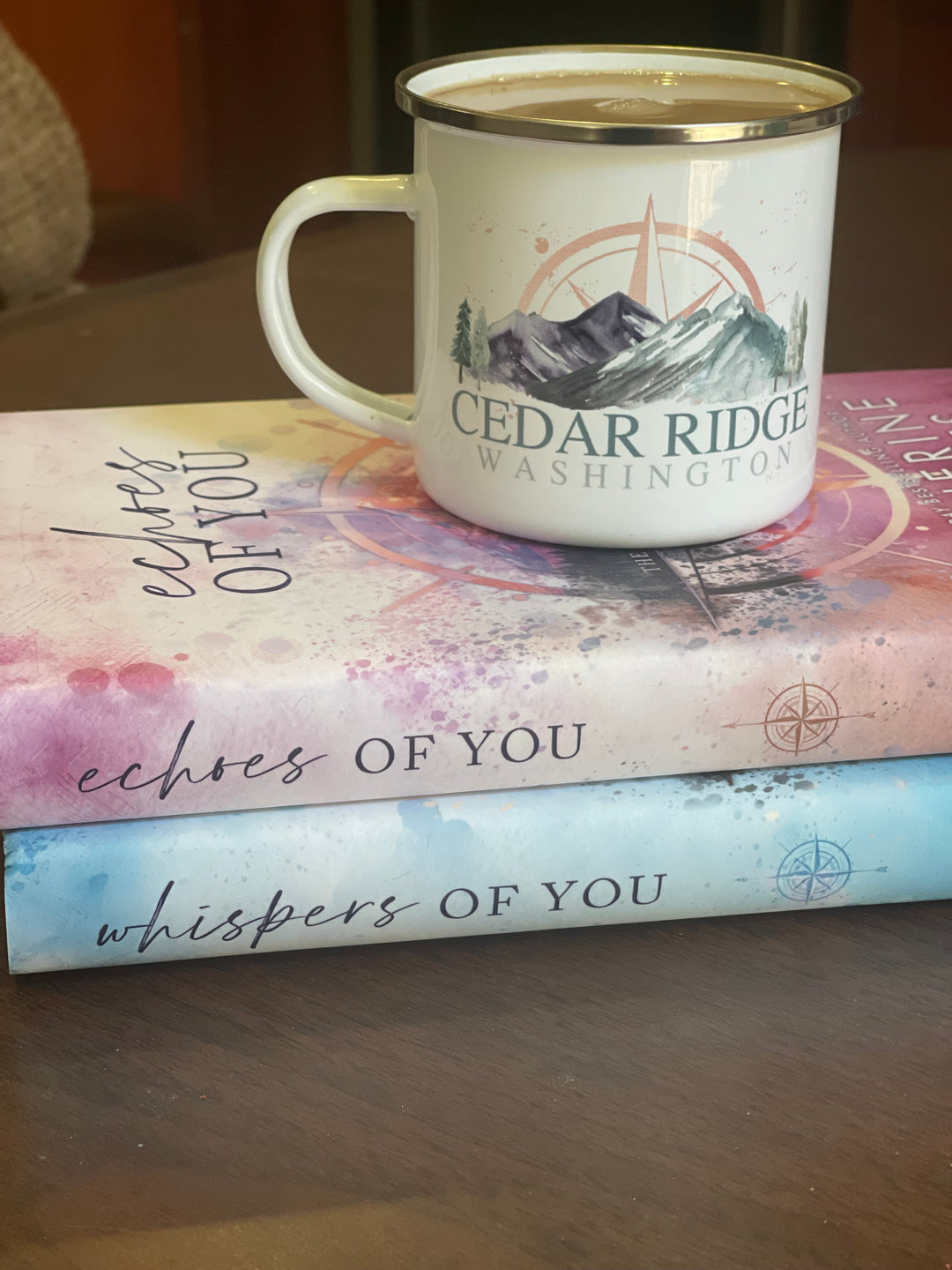 Catherine Cowles - Cedar Ridge Enamel Mug - Novel Grounds