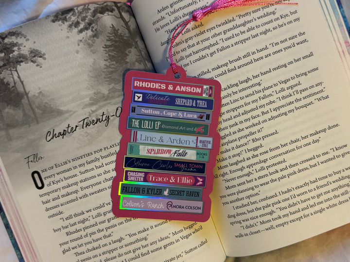 Sparrow Falls Romance Bookmark +Sticker- Novel Couture® Retro Romance Pack