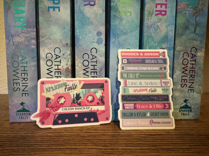 Sparrow Falls Romance Bookmark +Sticker- Novel Couture® Retro Romance Pack