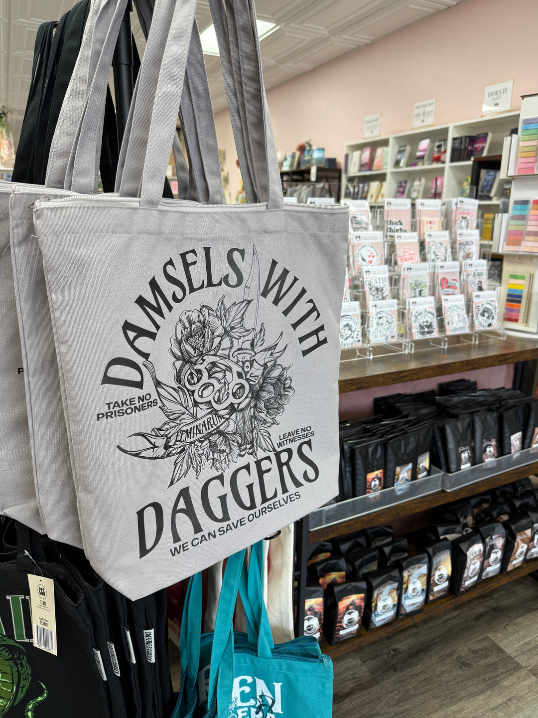 Novel Grounds Damsels with Daggers Tote