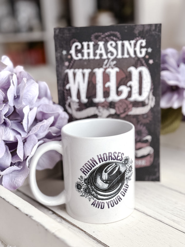 Riding Horses White Glossy Mug