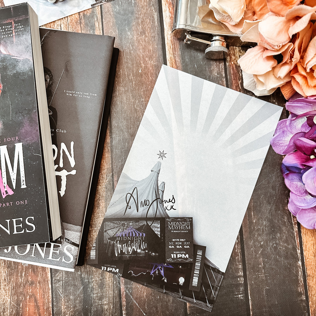 Midnight Mayhem Novel Notes® - Digitally Signed Overlay Print