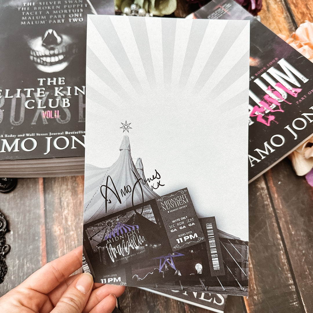 Amo Jones - Midnight Mayhem Novel Notes™ - Digitally Signed Overlay Print