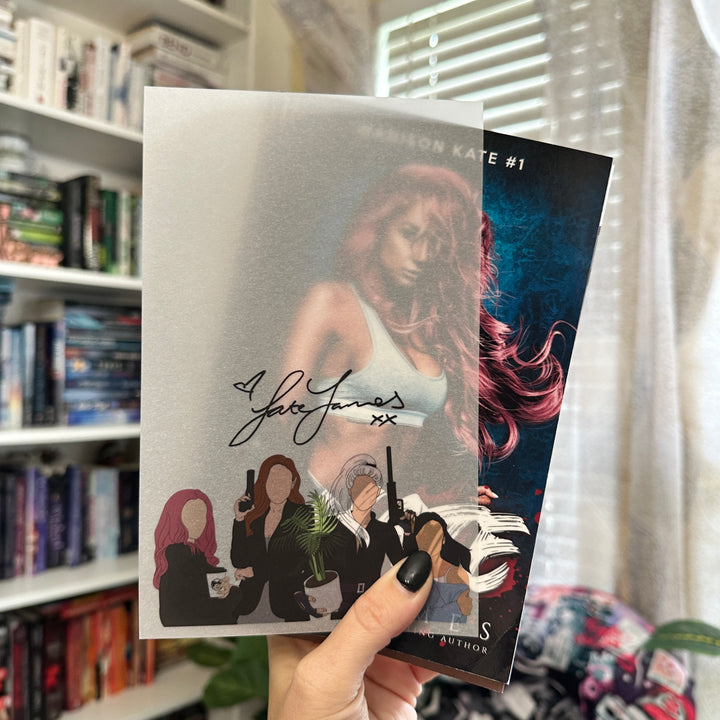 Tate James - Girl Gang Novel Nota-Impresión de superposición firmada digitalmente