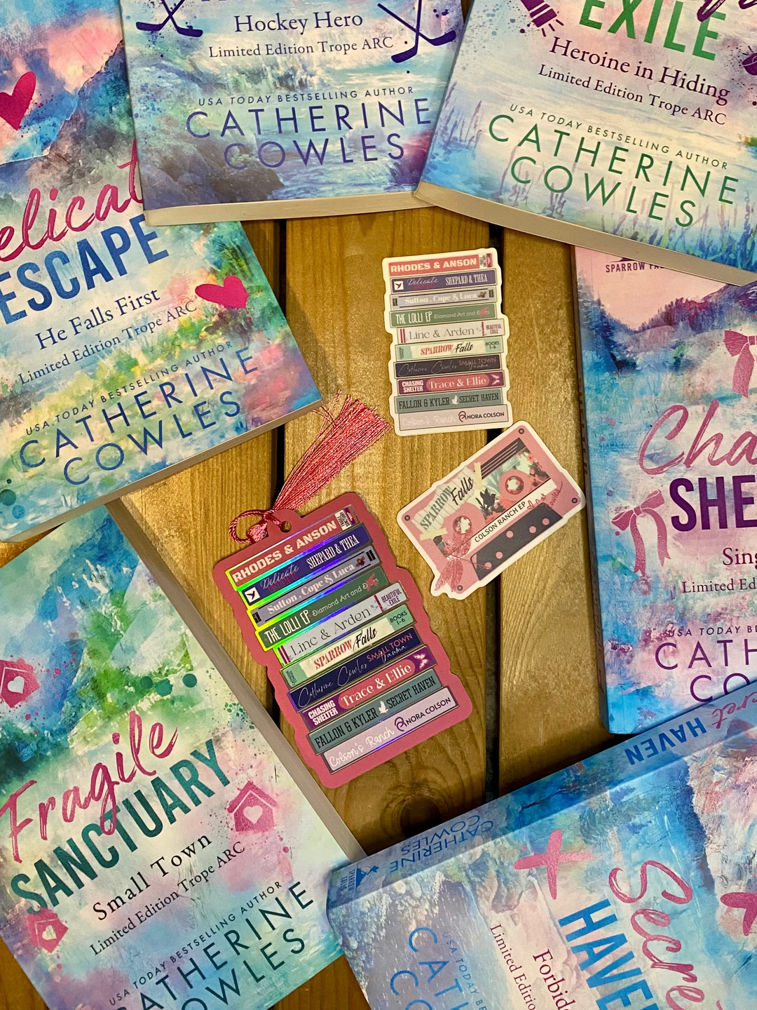Sparrow Falls Romance Bookmark +Sticker- Novel Couture® Retro Romance Pack