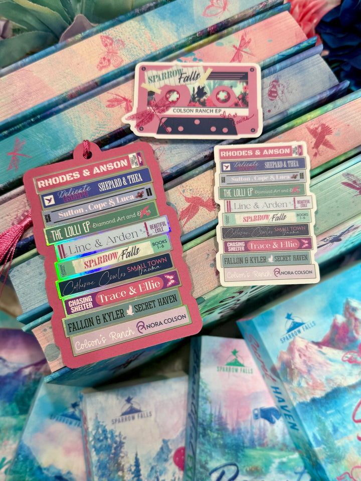 Sparrow Falls Romance Bookmark +Sticker- Novel Couture® Retro Romance Pack