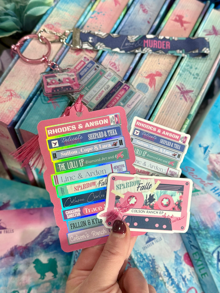 Sparrow Falls Romance Bookmark +Sticker- Novel Couture® Retro Romance Pack