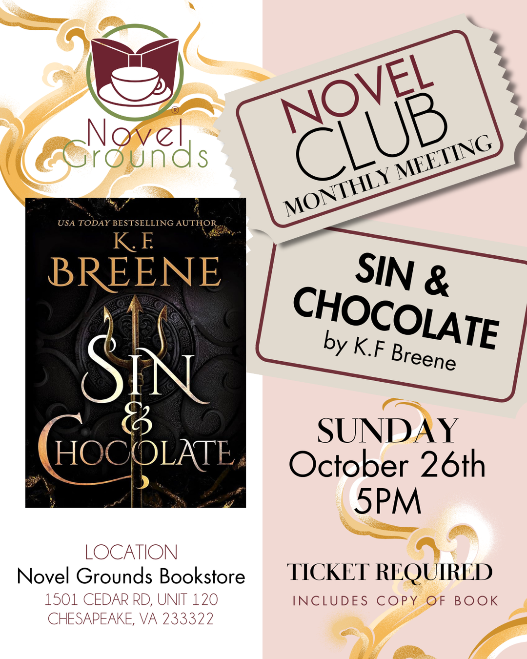 October Novel Club Ticket- Includes Book