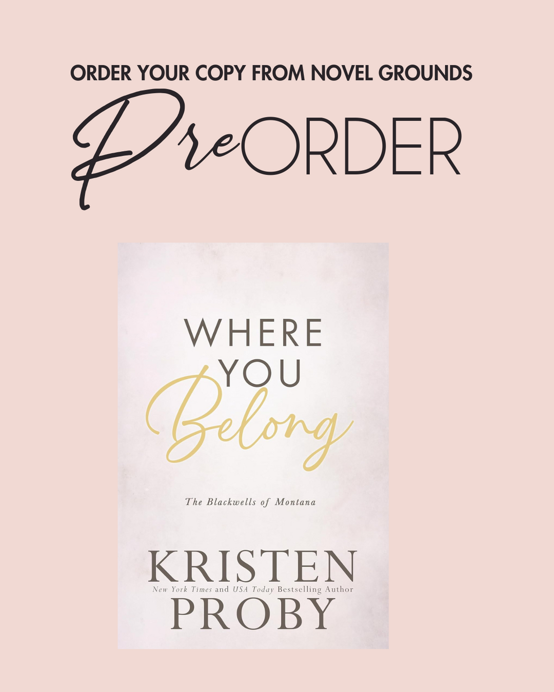 Pre-Order: Where You Belong (The Blackwells of Montana, #5)