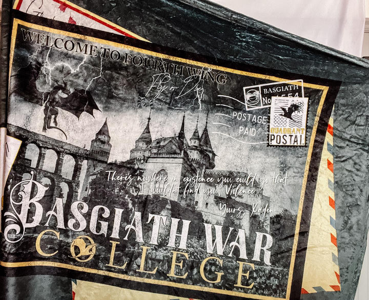 Rebecca Yarros: Limited Edition Basgiath Fourth Wing Postcard Throw Blanket
