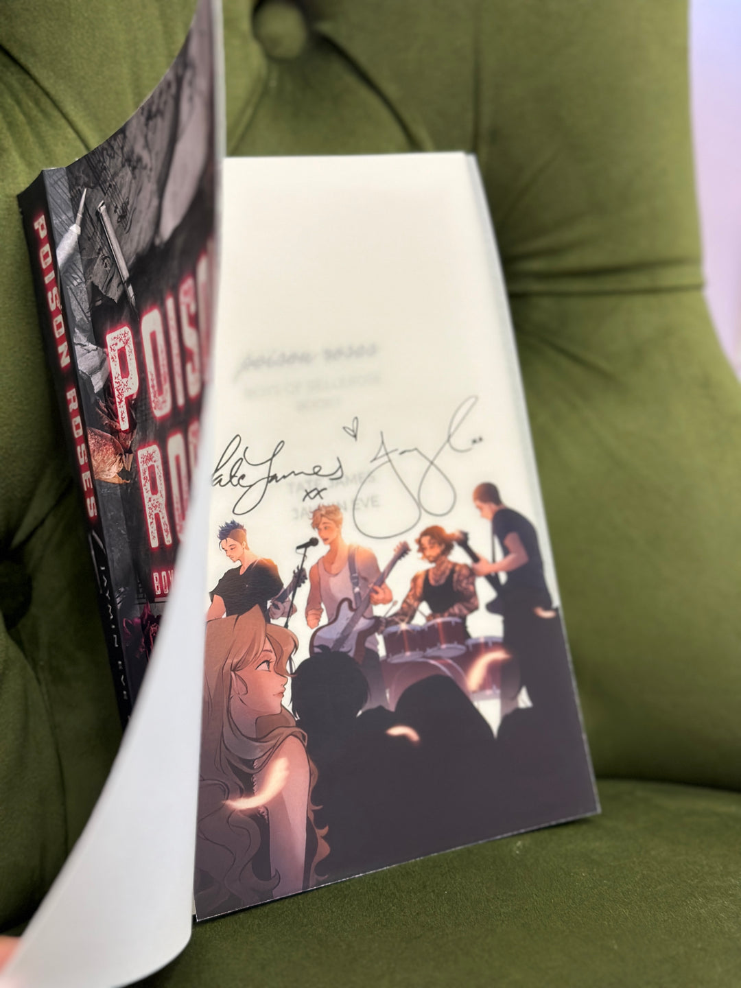 Jaymin Eve & Tate James- Bellerose Novel Note-Impresión de superposición firmada digitalmente