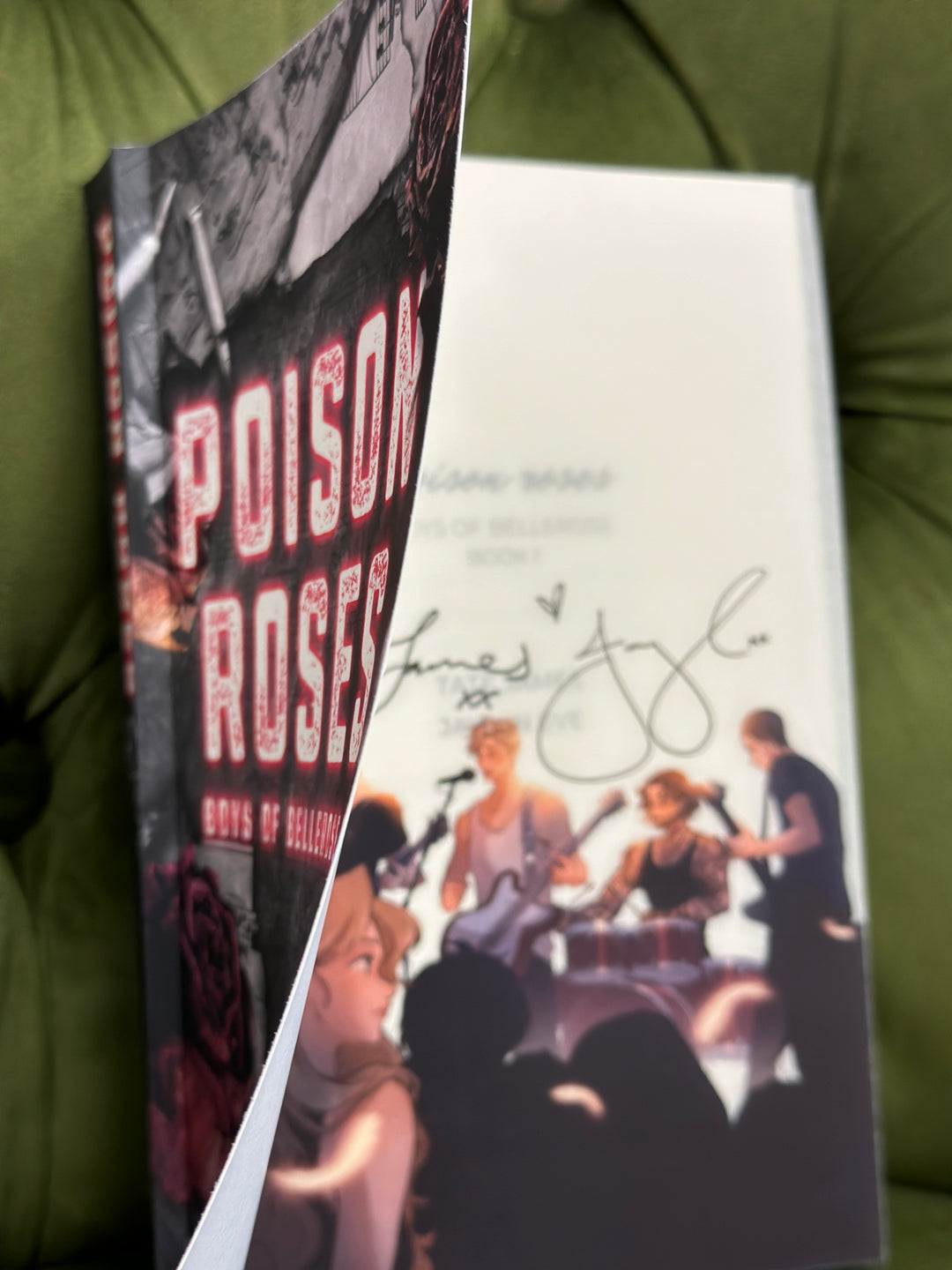 Jaymin Eve & Tate James- Bellerose Novel Note-Impresión de superposición firmada digitalmente