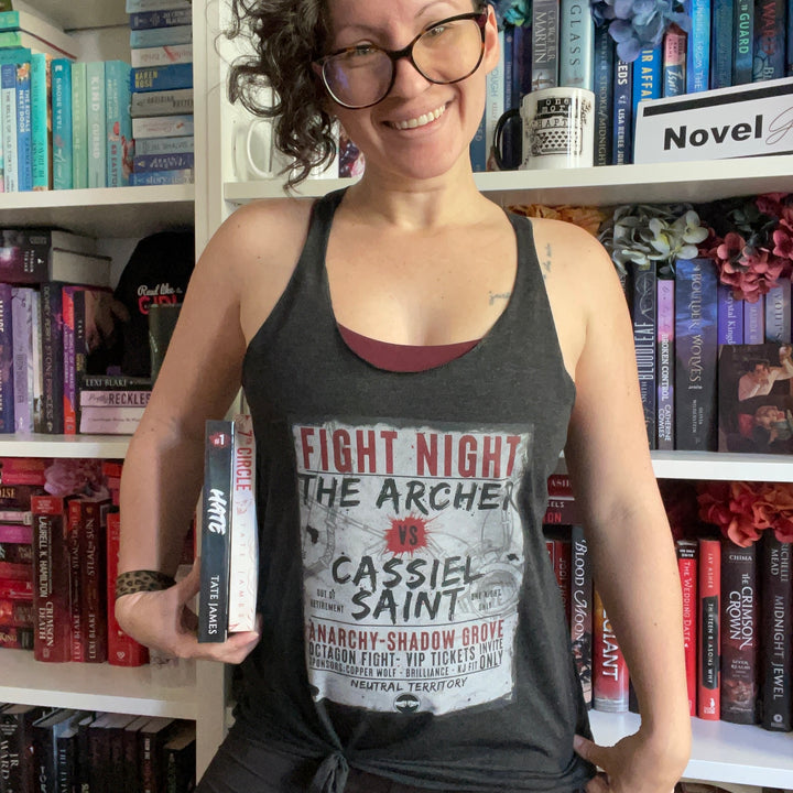 Tate James: Archer/Cas Fight Night Racerback Tank - Novel Grounds
