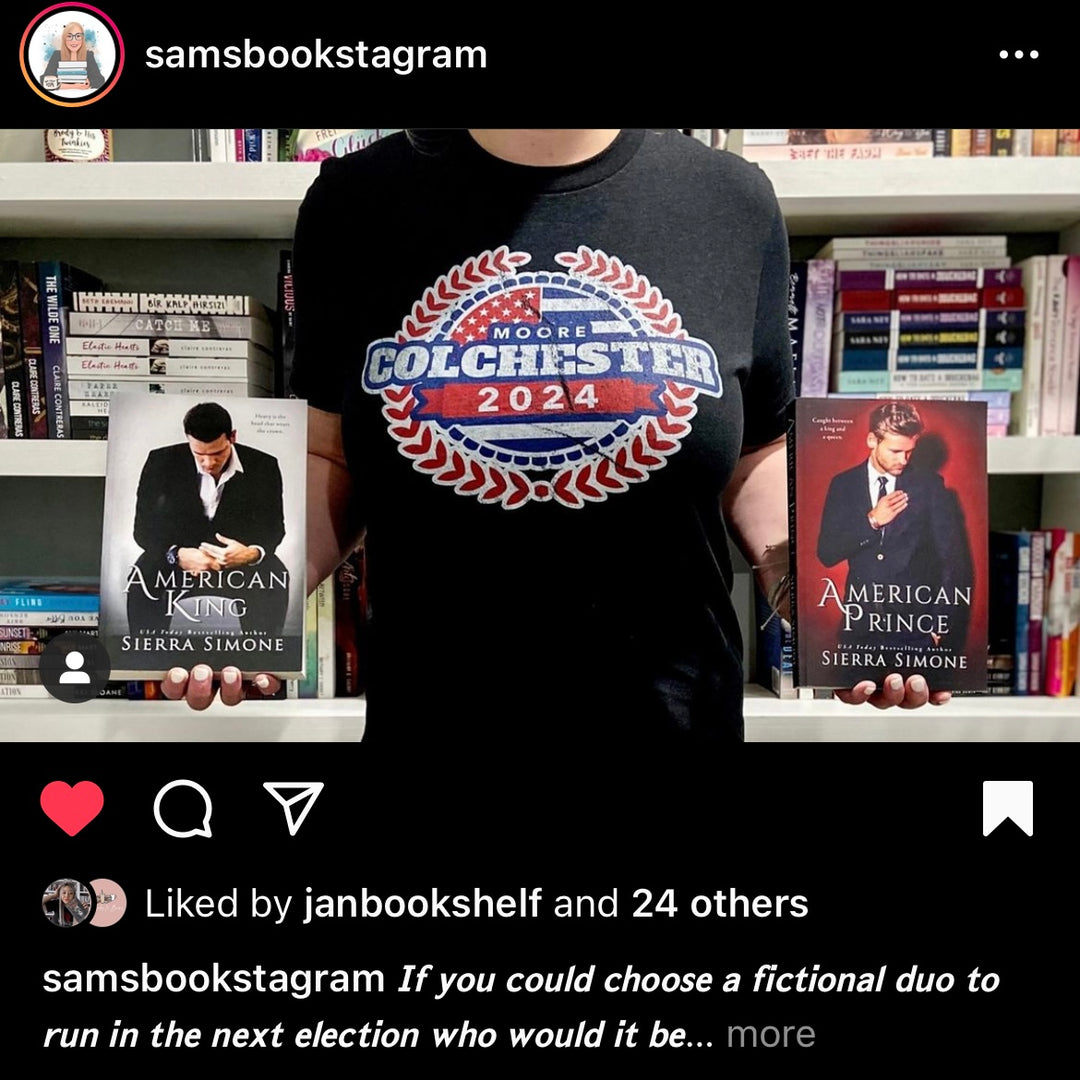 Sierra Simone - Colchester/Moore Election Unisex T-Shirt - Novel Grounds