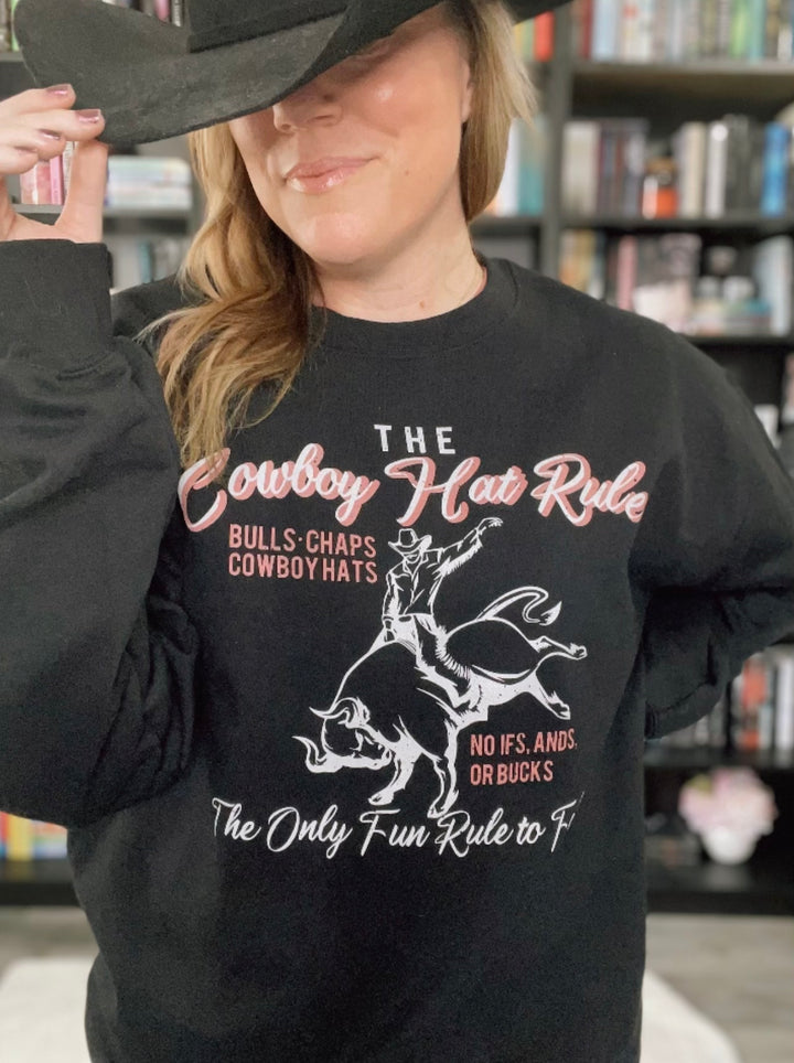 Elsie Silver: The Cowboy Hat Rule Unisex Sweatshirt - Novel Grounds