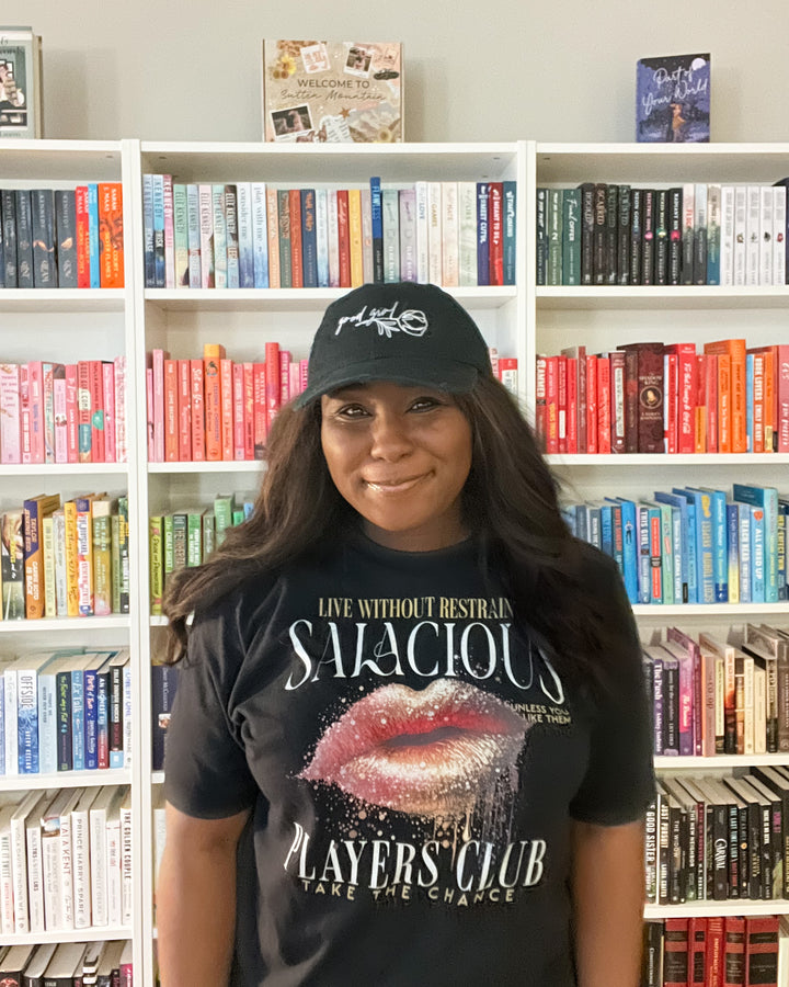 Sara Cate: Salacious Players Club Unisex t-shirt - Novel Grounds