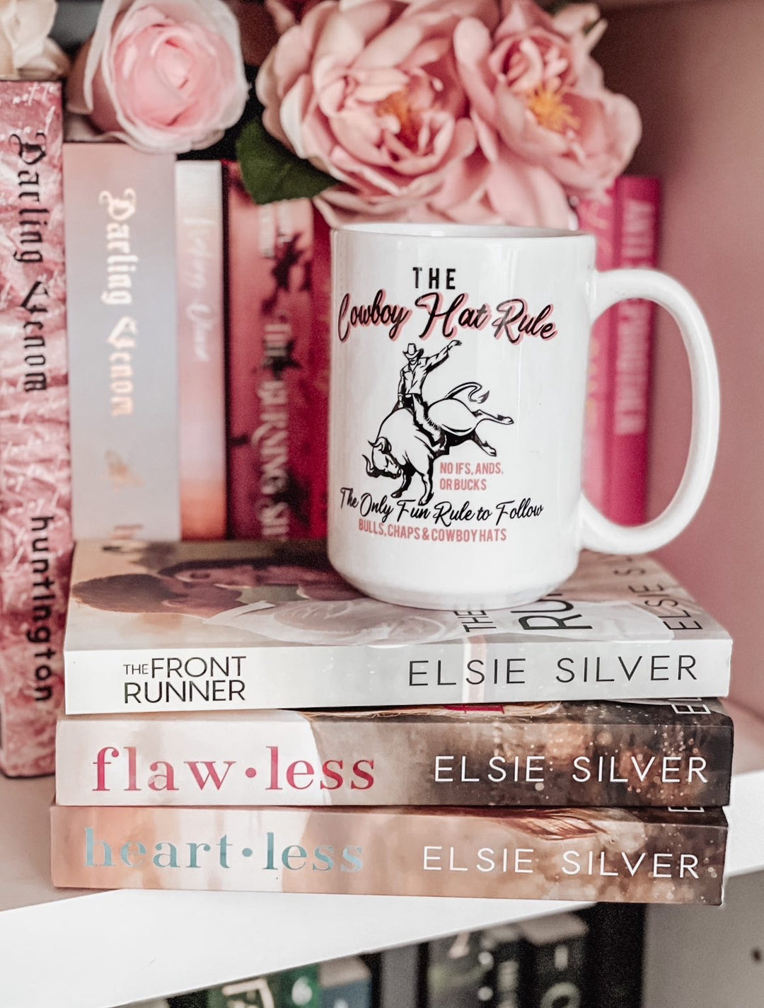 Elsie Silver: The Cowboy Hat Rule White glossy mug - Novel Grounds
