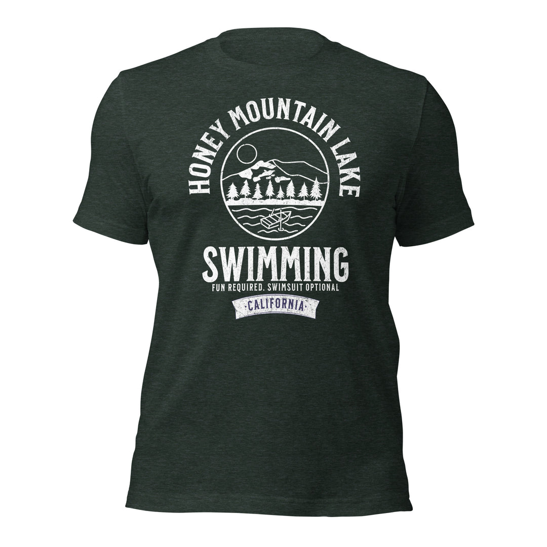 Laura Pavlov: Honey Mountain Lake Unisex t-shirt - Novel Grounds
