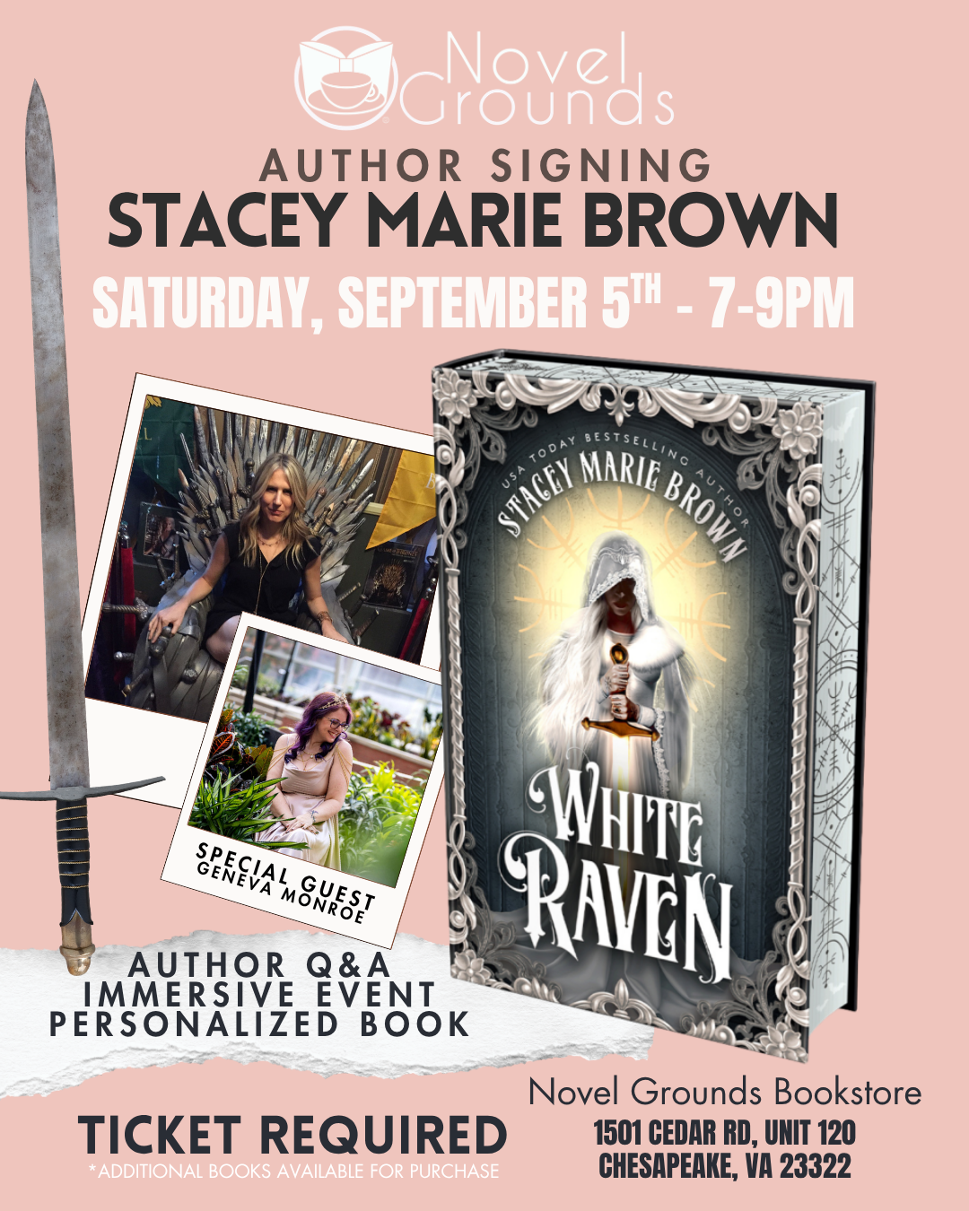 Author Signing: Stacey Marie Brown 9/5