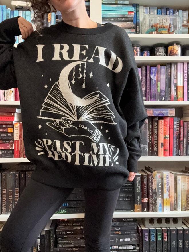 I Read Past My Bedtime Knit Sweater