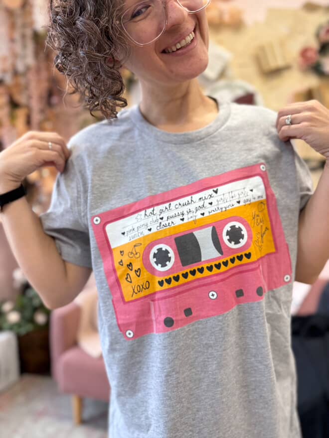 Hot Girl Crush Mix - Sterling Sapphic Reads Collab Unisex T-Shirt