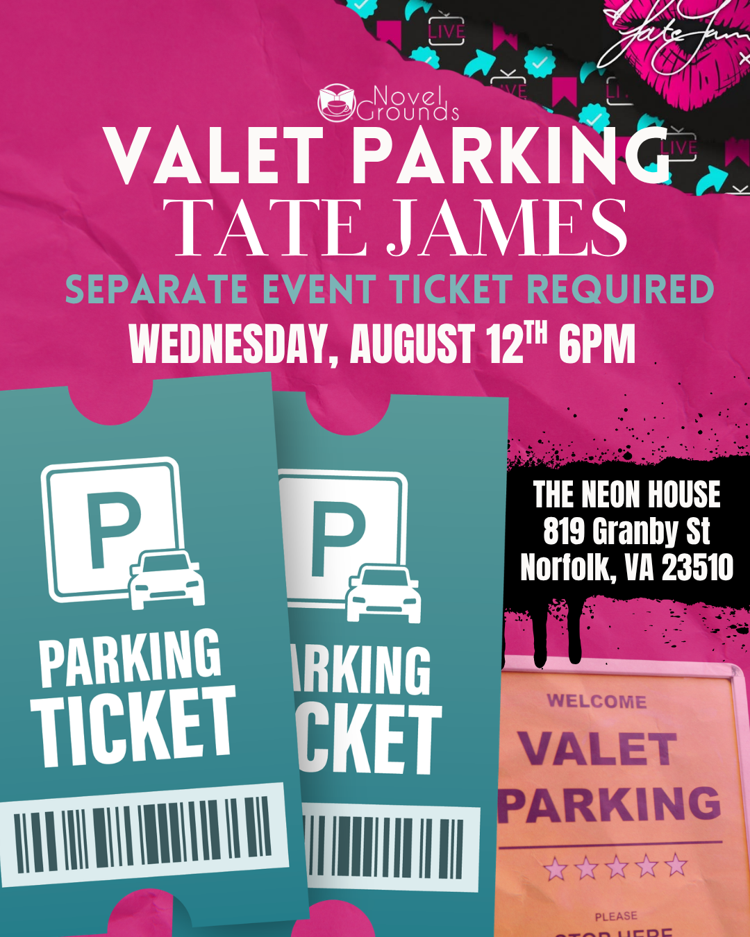 VALET PARKING ADD ON (Tate James Release Event)