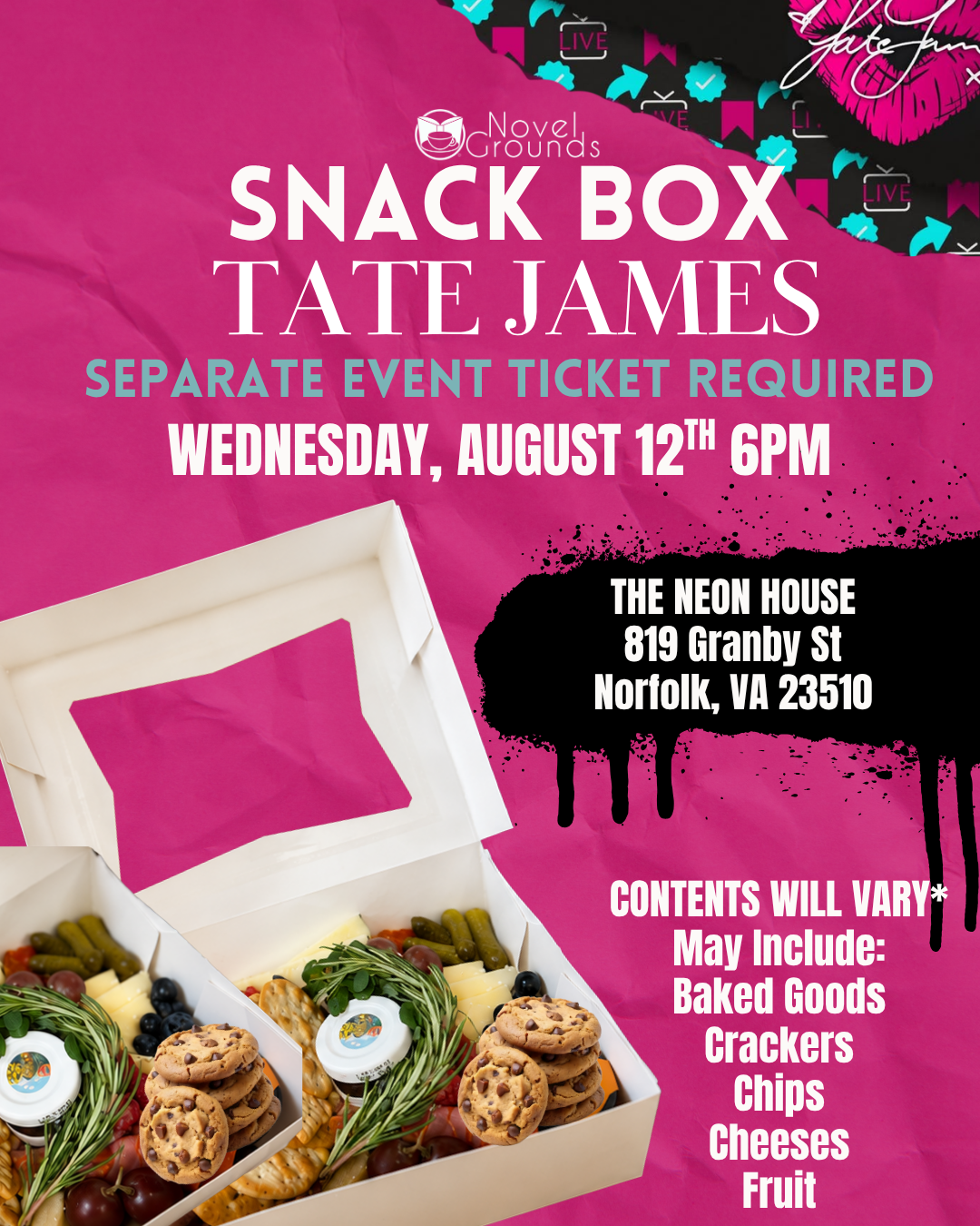 SNACK BOX ADD ON (Tate James Release Event)
