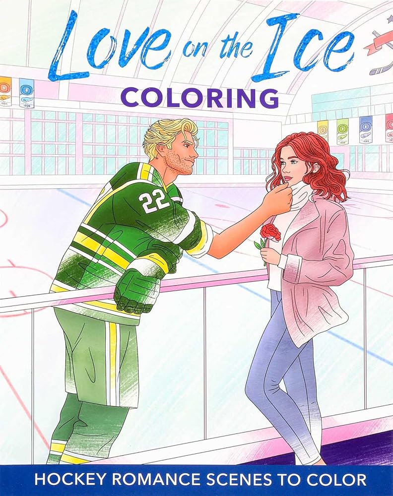 Love on the Ice Coloring: Hockey Romance Scenes to Color cover image