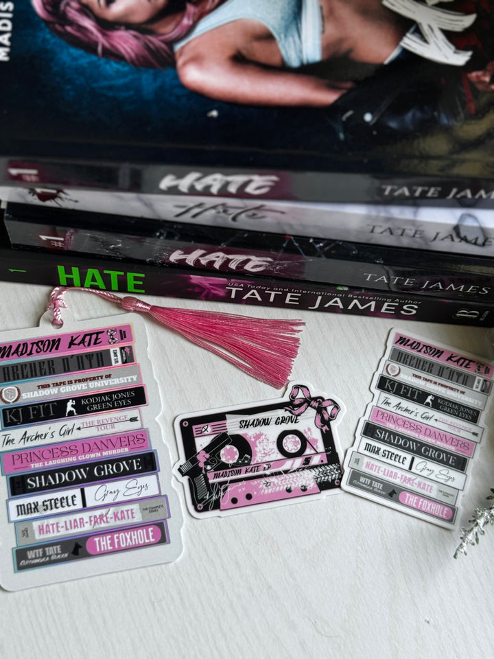 Madison Kate Bookmark +Sticker- Novel Couture® Retro Romance Pack