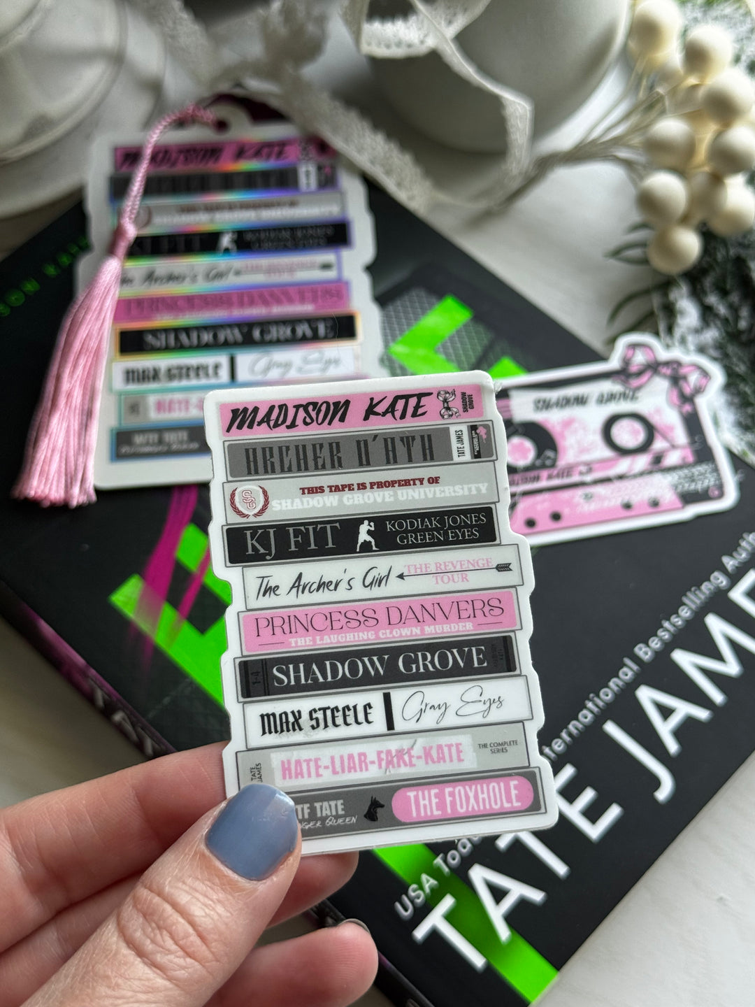 Madison Kate Bookmark +Sticker- Novel Couture® Retro Romance Pack