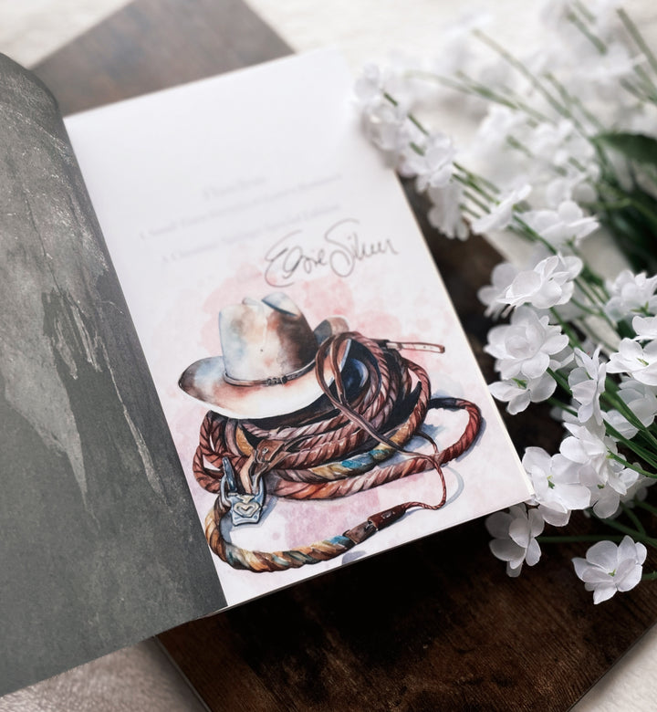 Elsie Silver- Sombrero de vaquero Novela Nota-Impresión de superposición firmada digitalmente