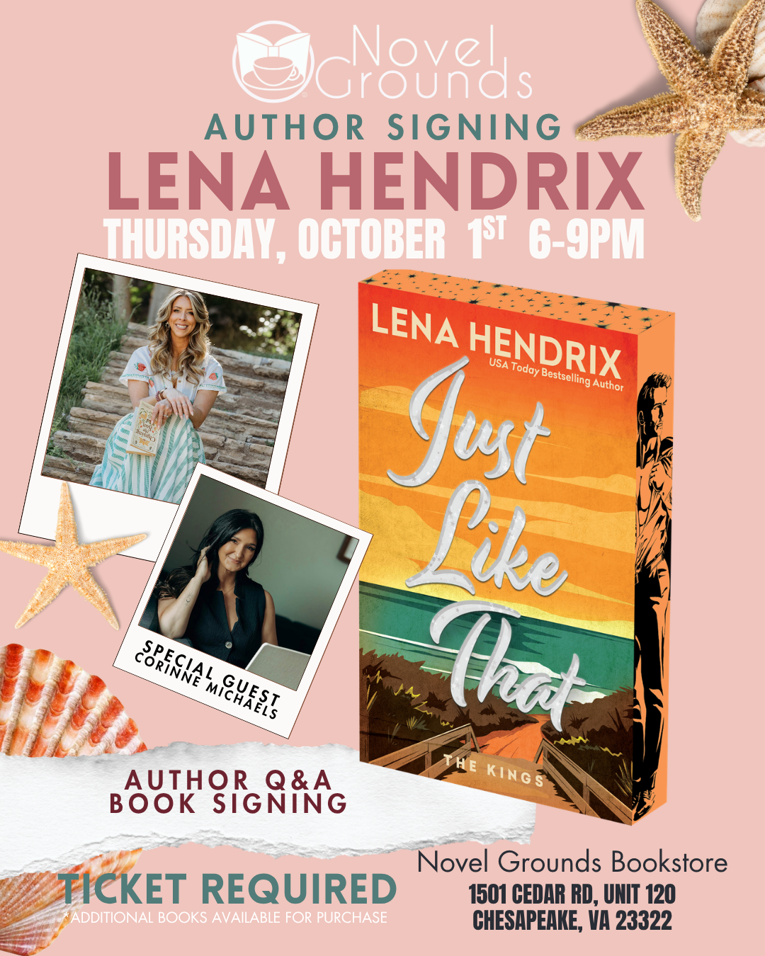 Author Signing: Lena Hendrix 10/1