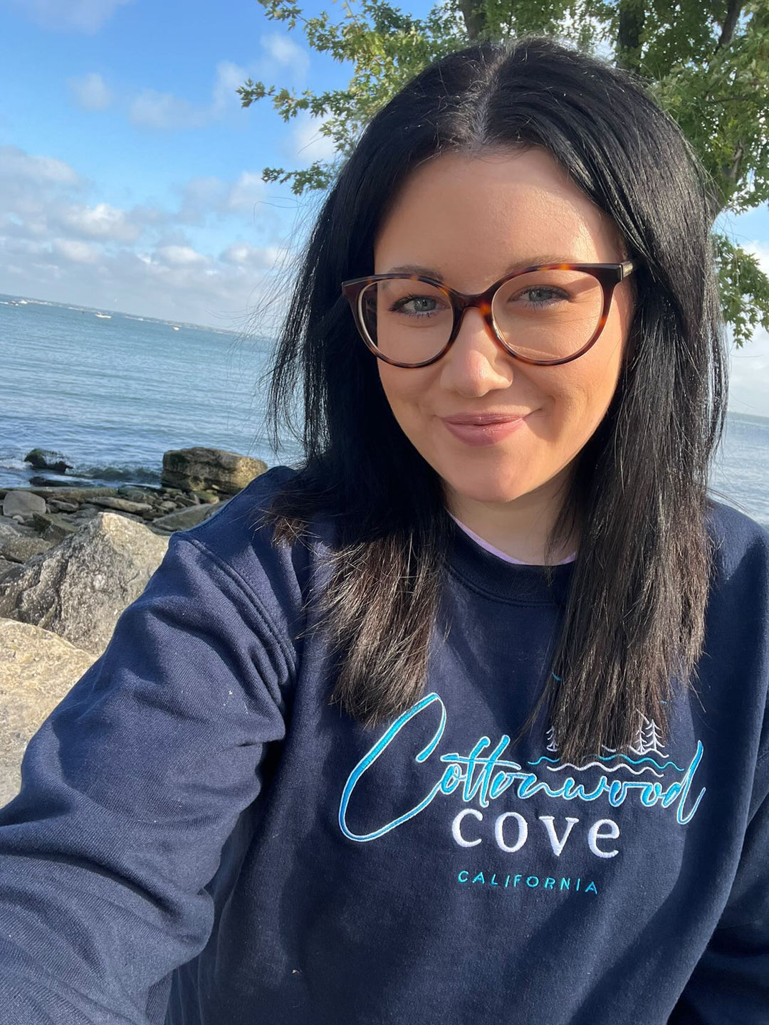Laura Pavlov- Cottonwood Cove Embroidered Unisex Sweatshirt