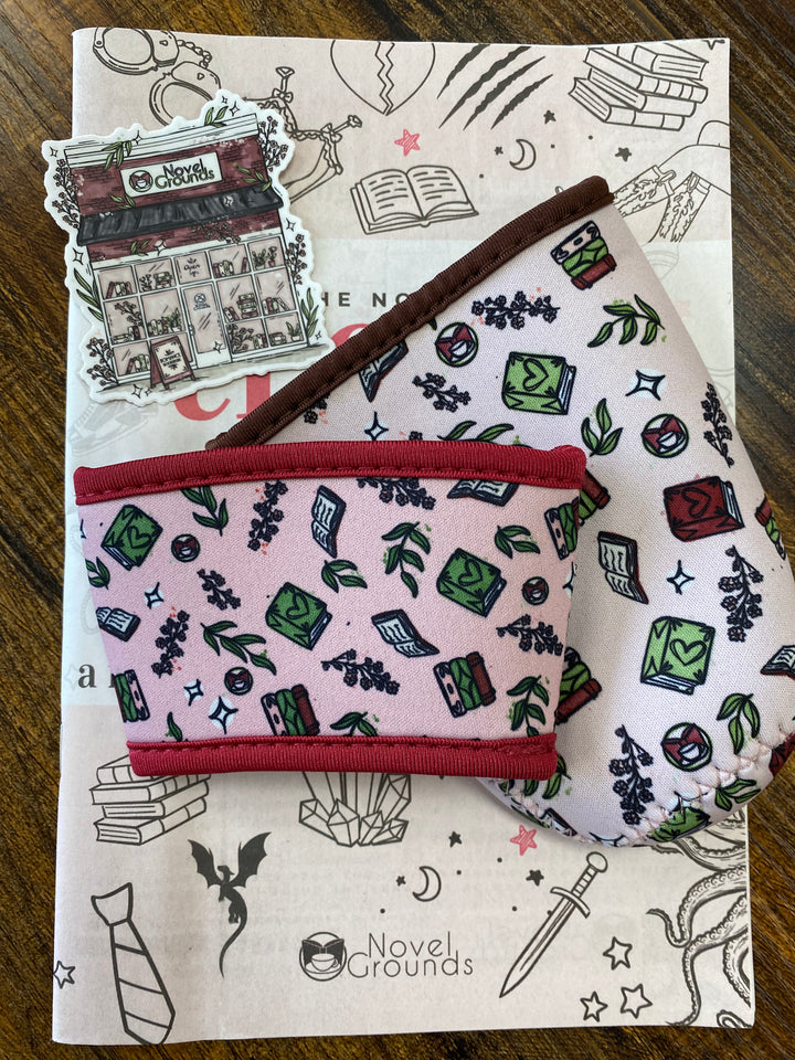 Novel Grounds Doodle Coffee Sleeve Set