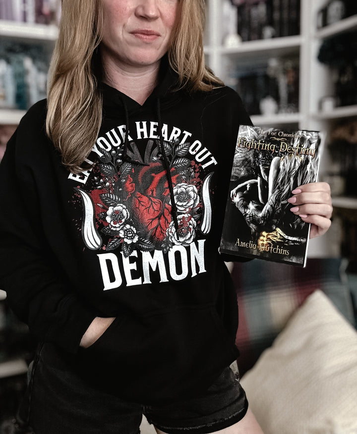 Amelia Hutchins - Eat Your Heart Out Demon Unisex Hoodie