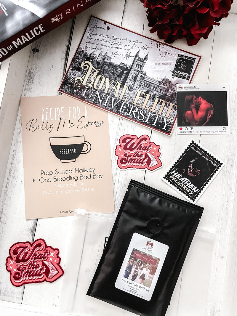 Limited Edition- Literary Postcard, Patch and Coffee Sample Subscription Pack - Novel Grounds