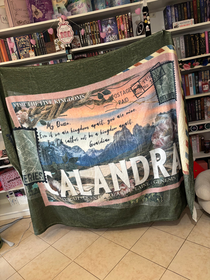 Calandra Postcard Throw Blanket
