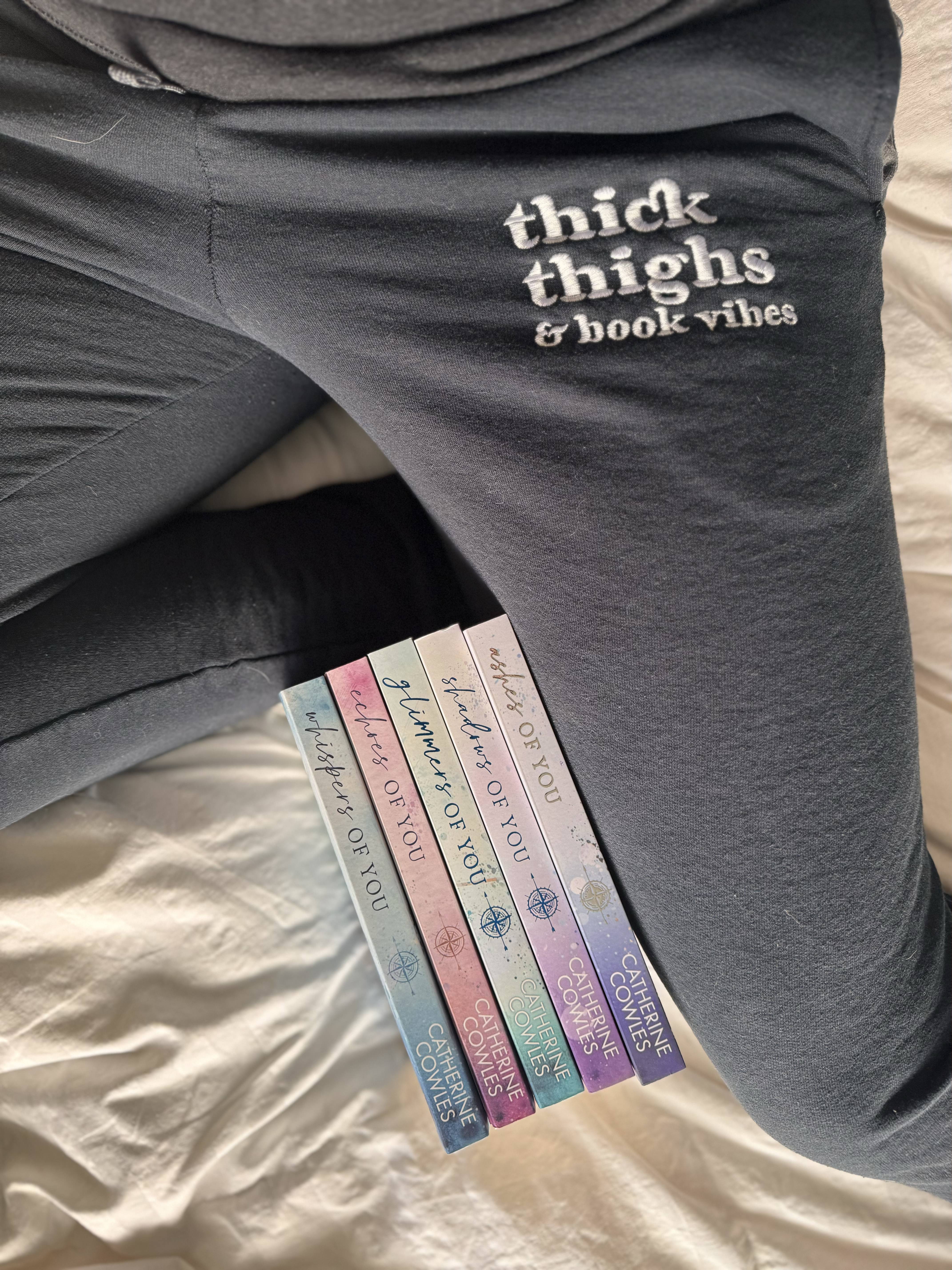 Thick Thighs and Book Vibes Unisex Joggers Novel Grounds