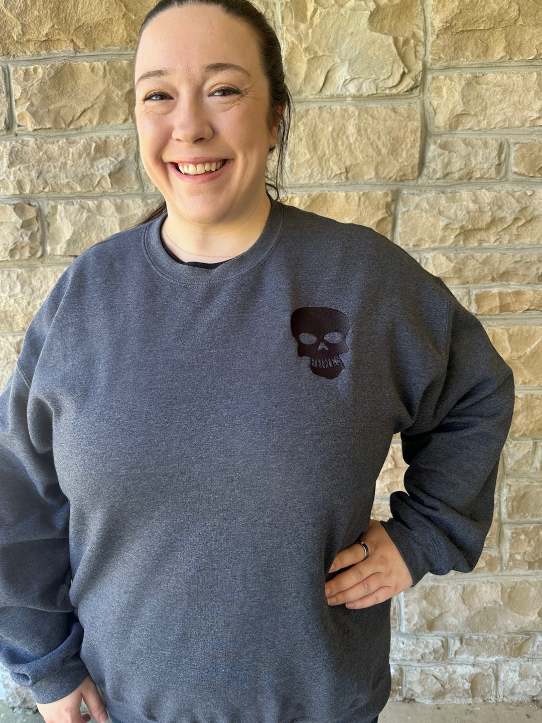 Bones Embroidered Unisex Sweatshirt