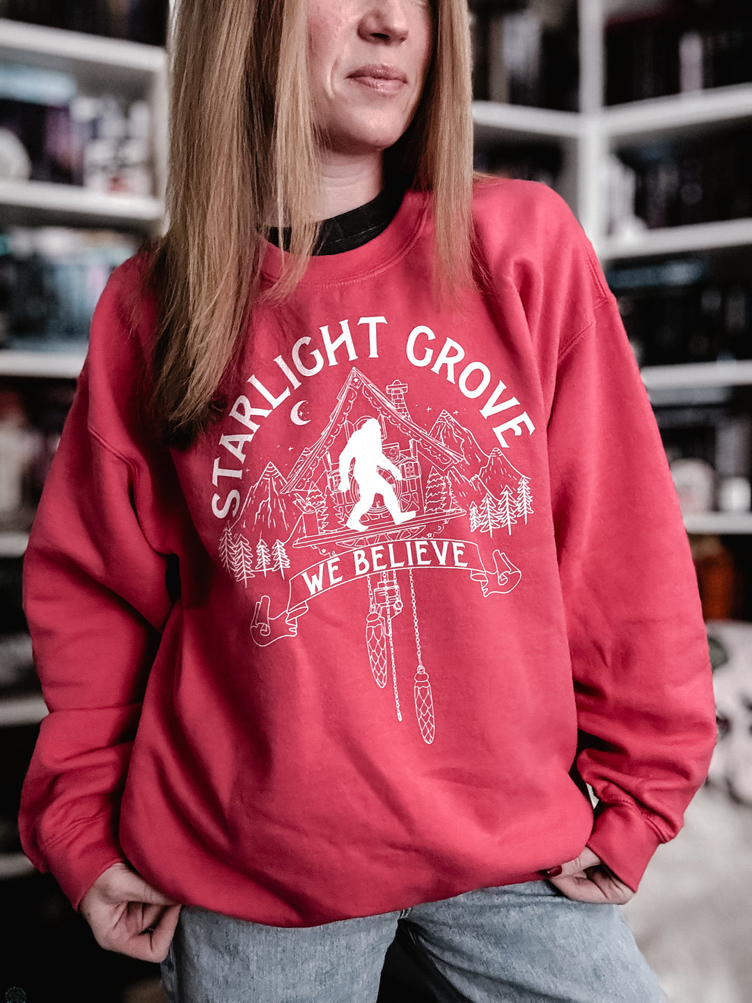 Starlight Grove Bigfoot Clock Unisex Sweatshirt