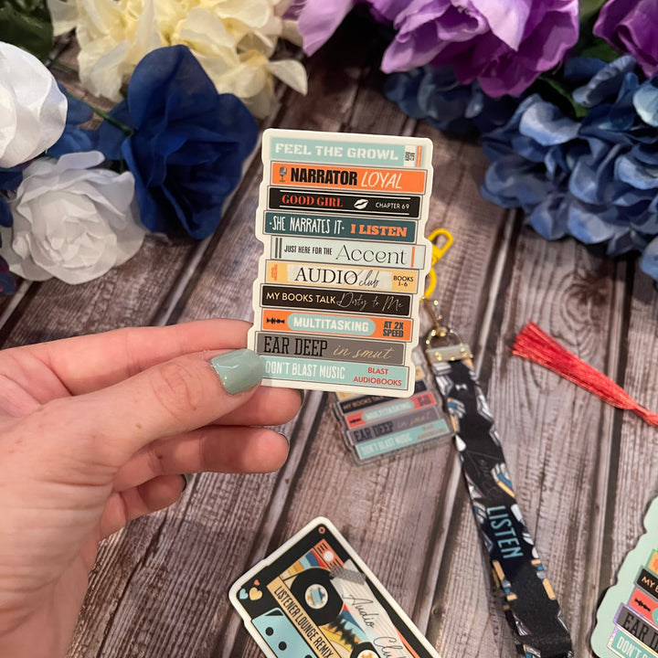 Audio Lover Bookmark +Sticker- Novel Couture® Retro Romance Pack