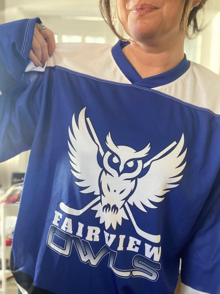 Fairview Owls Recycled Hockey Fan Jersey