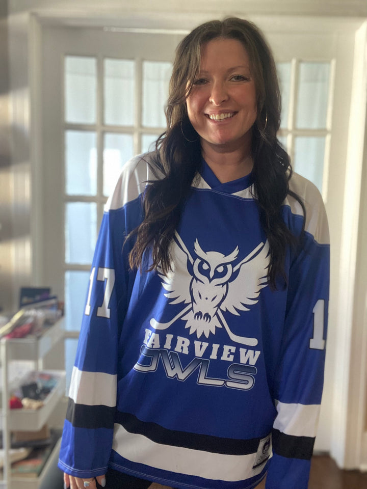 Fairview Owls Recycled Hockey Fan Jersey