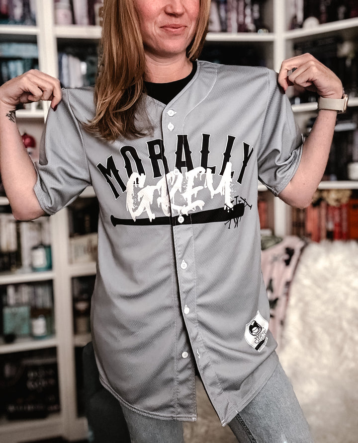 Morally Grey Recycled Baseball Jersey