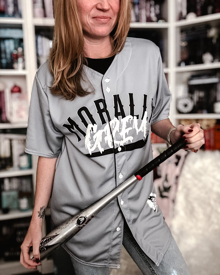 Morally Grey Recycled Baseball Jersey