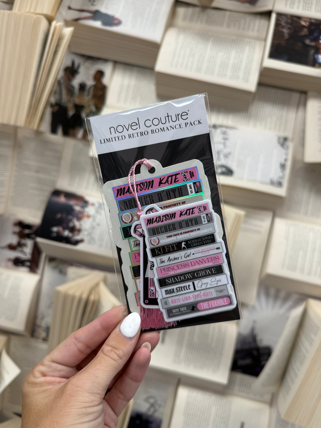 Madison Kate Bookmark +Sticker- Novel Couture® Retro Romance Pack