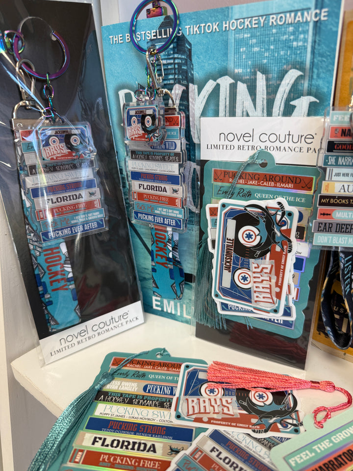 Jacksonville Rays Bookmark +Sticker- Novel Couture® Retro Romance Pack